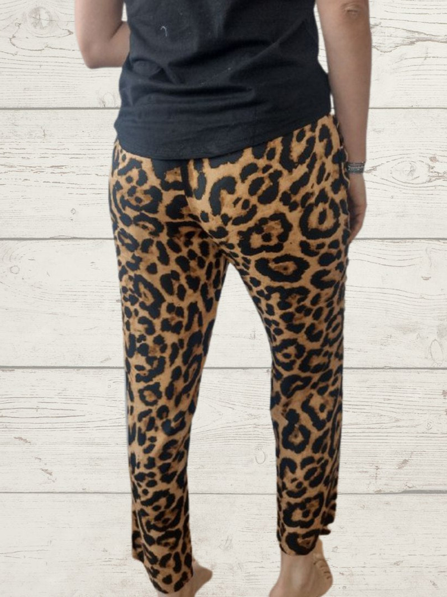 Women's Casual Elastic Print Trousers