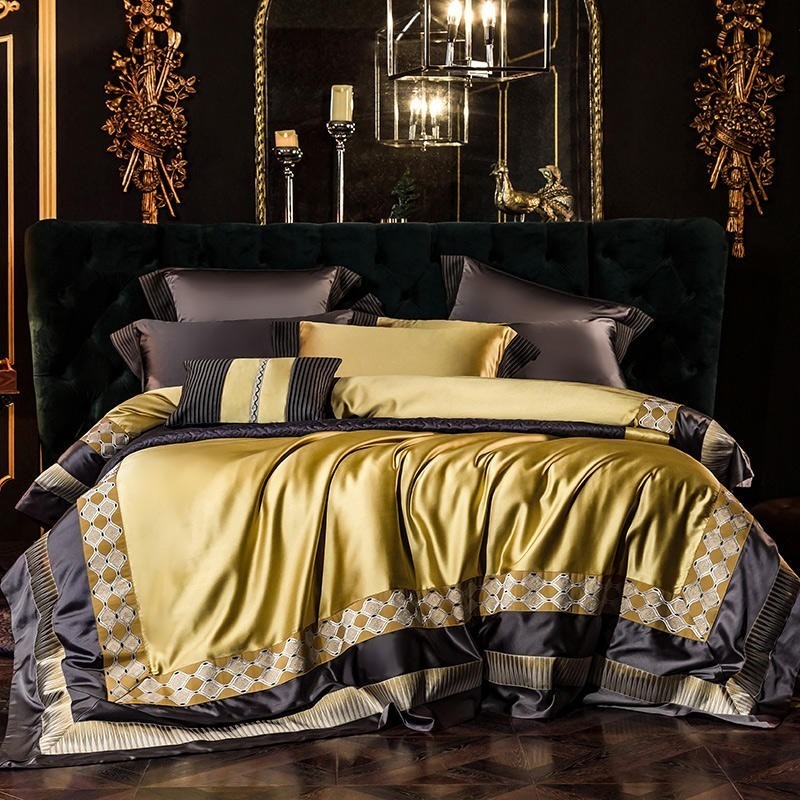 Embroidery Egyptian Cotton Duvet Cover Set