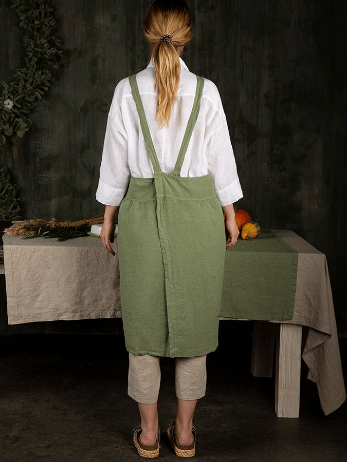 Women's Pure Color Multifunctional Cotton Apron