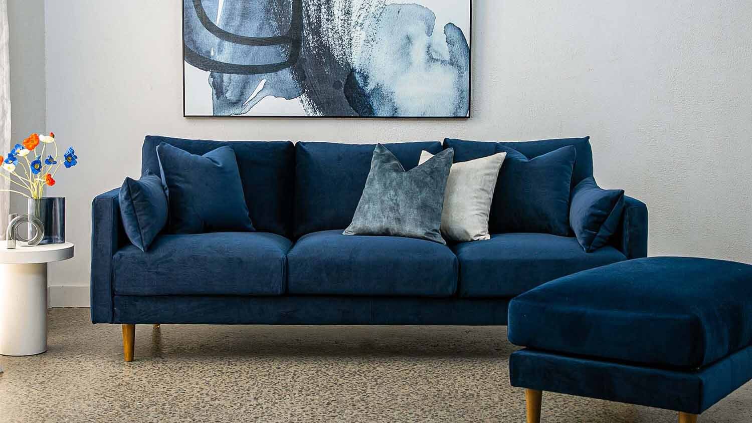 Anna Velvet 3 Seat Sofa