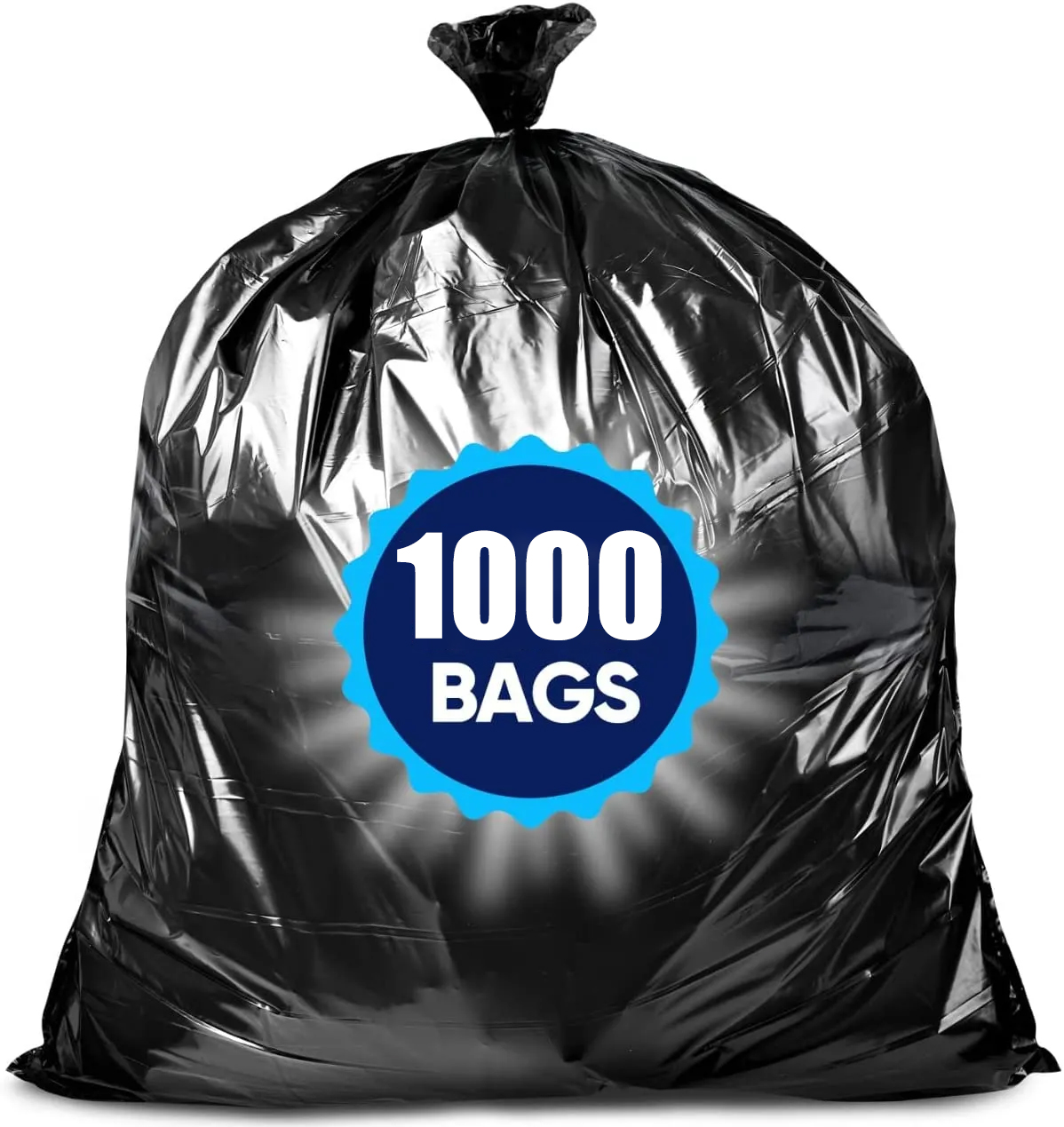 🔥Only $5.99!🔥(Value Pack 500 Bags w/Ties) Large Black Outdoor Trash Bags, Extra Large Trash Can Liners, 60 Gal, 55Gal, 50 Gallon Capacity