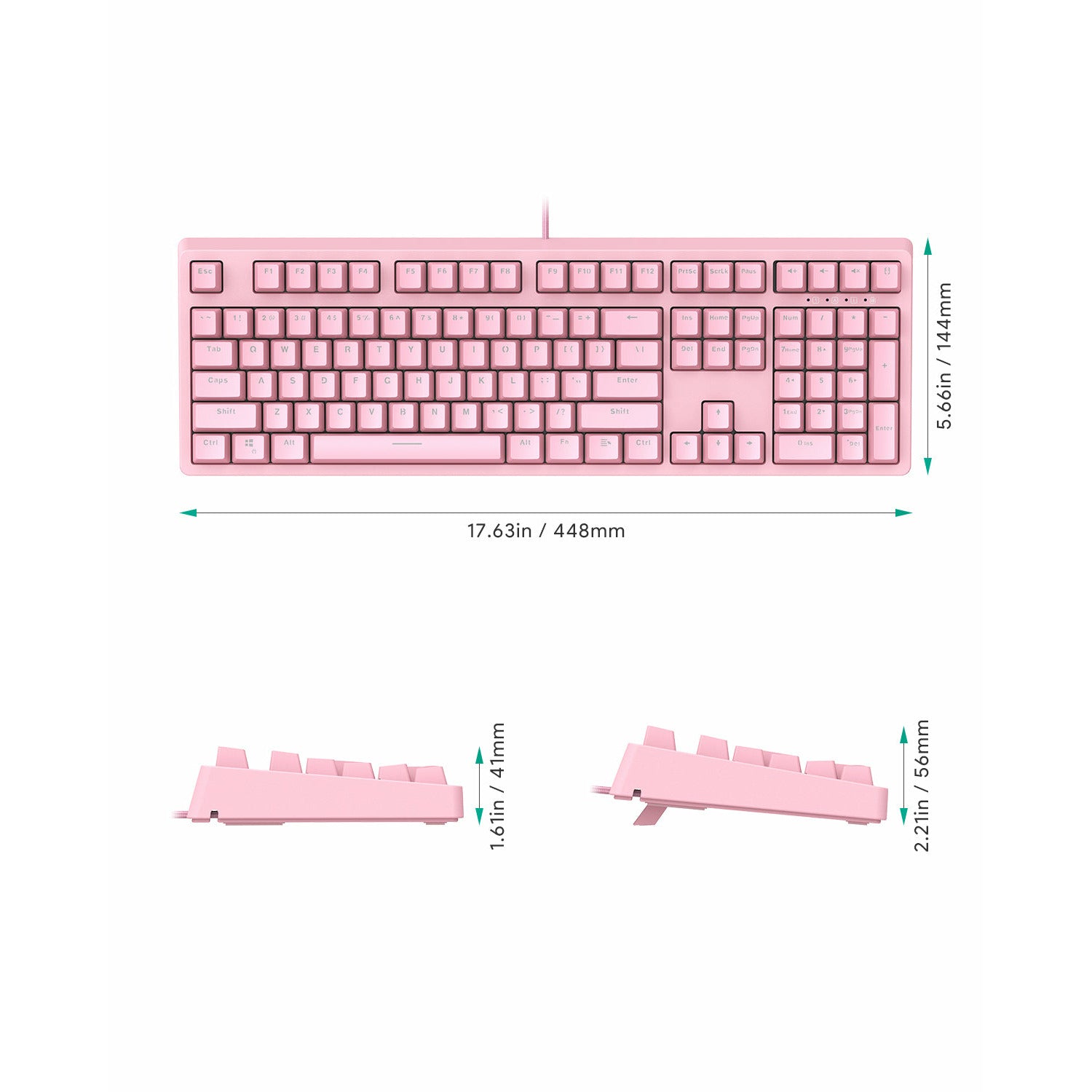 AUKEY Mechanical Gaming Keyboard - Pink