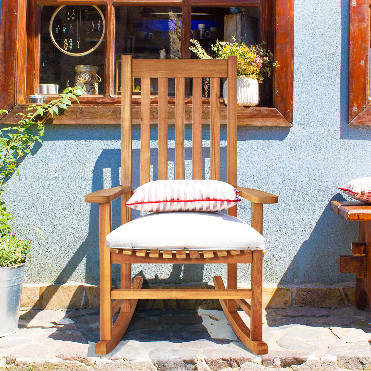 Comfortable wooden rocking chair