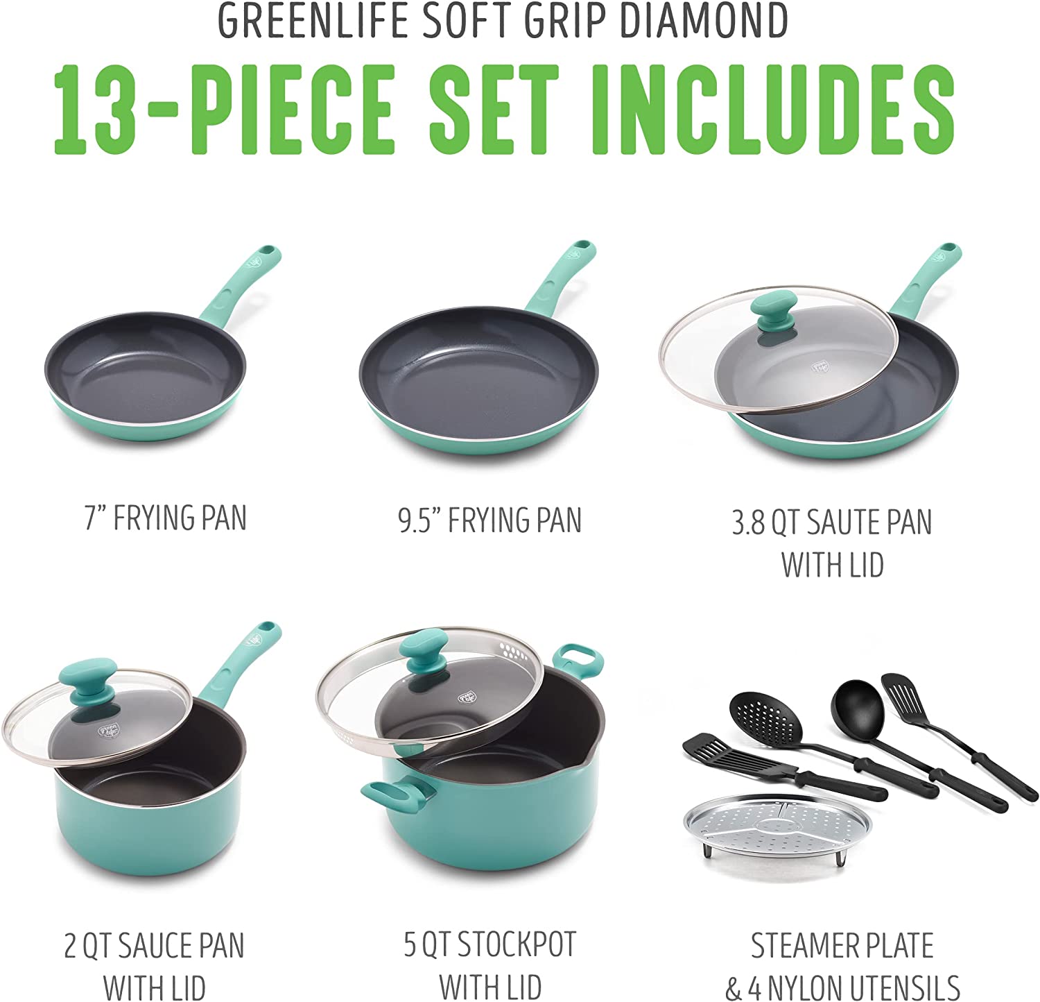 Healthy Ceramic Nonstick 13 Piece