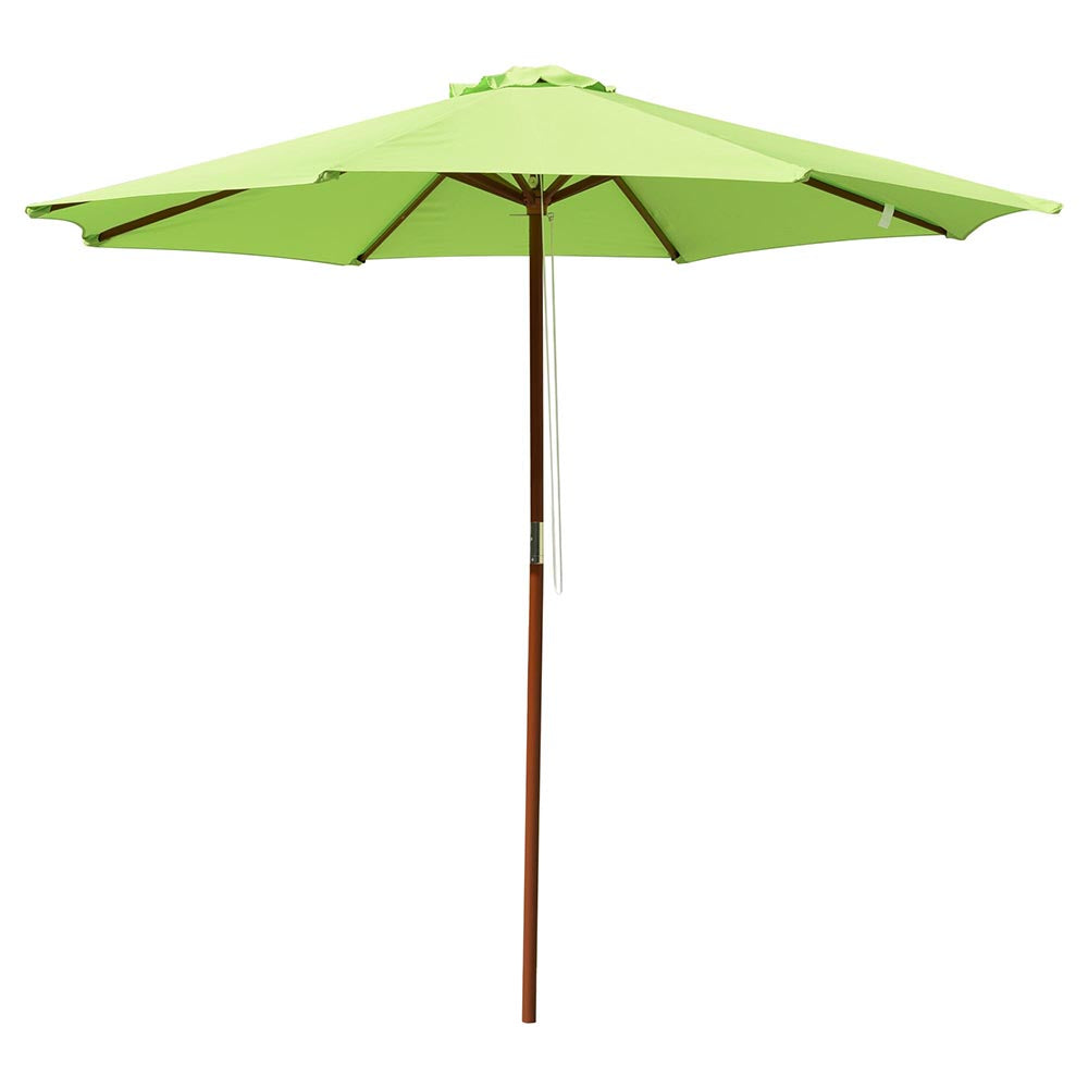 9ft Patio Wood Market Umbrella Multiple Colors