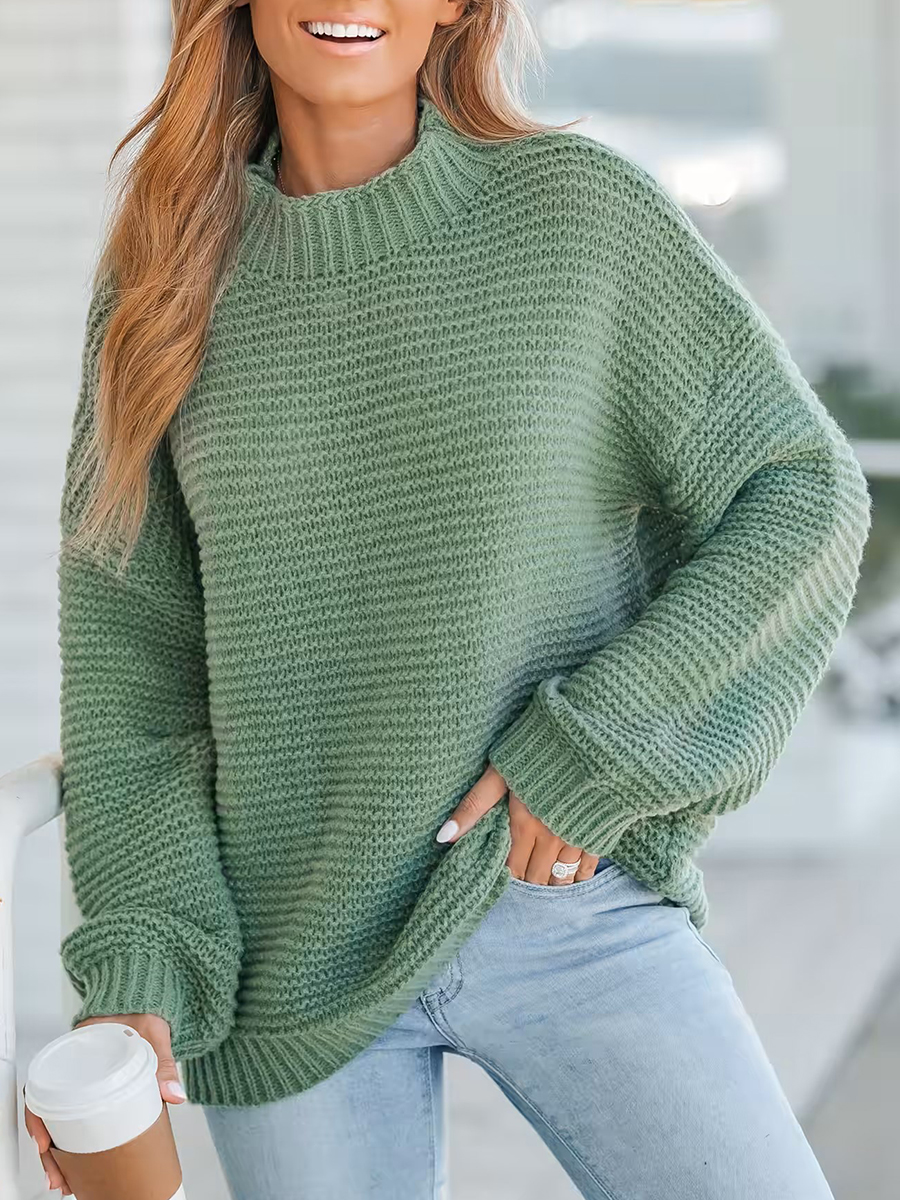 Ribbed turtleneck sweater