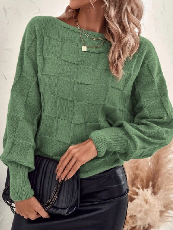 Textured Knit Sleeve Sweater