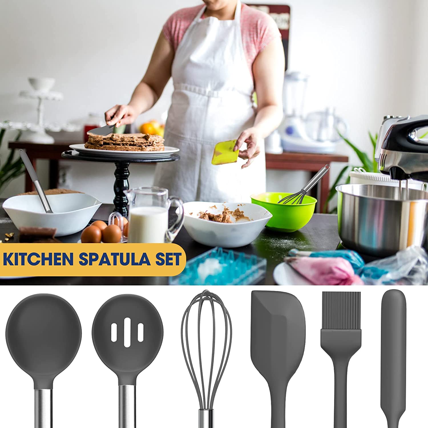 (Store Closing Sale) Silicone cooking utensils set