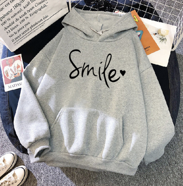 Casual Hoodie Text Letters Hoodie