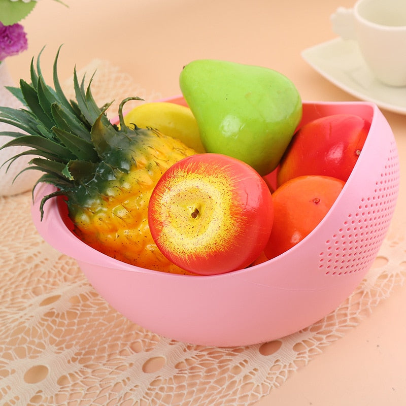 Food Grade Plastic Rice Beans Peas Washing Filter Strainer Basket Sieve Drainer Cleaning Gadget Kitchen Accessories