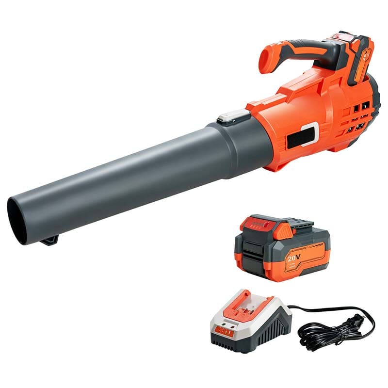 20V Cordless Leaf Blower with Battery & Charger, 5-Speed Electric Blower for Lawn Care, Battery Powered Leaf Blower Lightweight