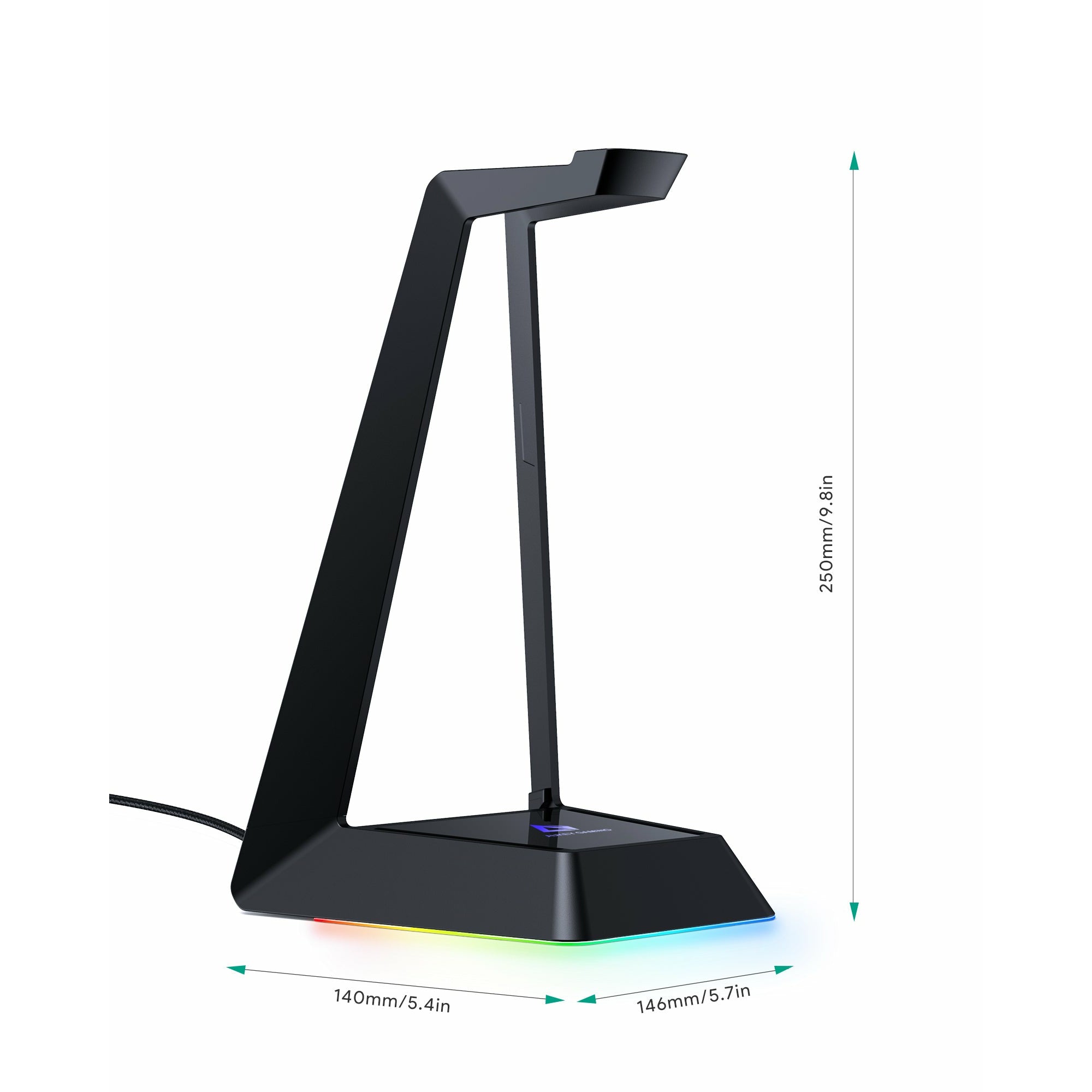 AUKEY GHS8 RGB Headphone Stand with 3 USB Ports 8 Lighting Effects