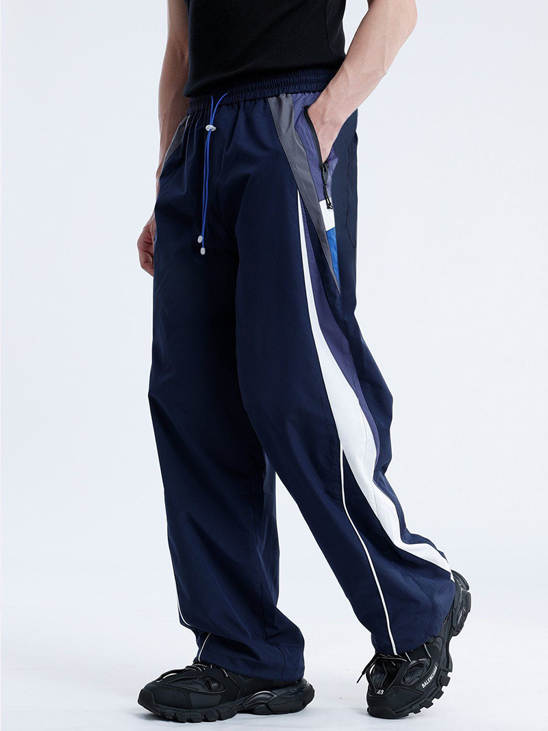 Color Blocking Drawstring Sweatpants