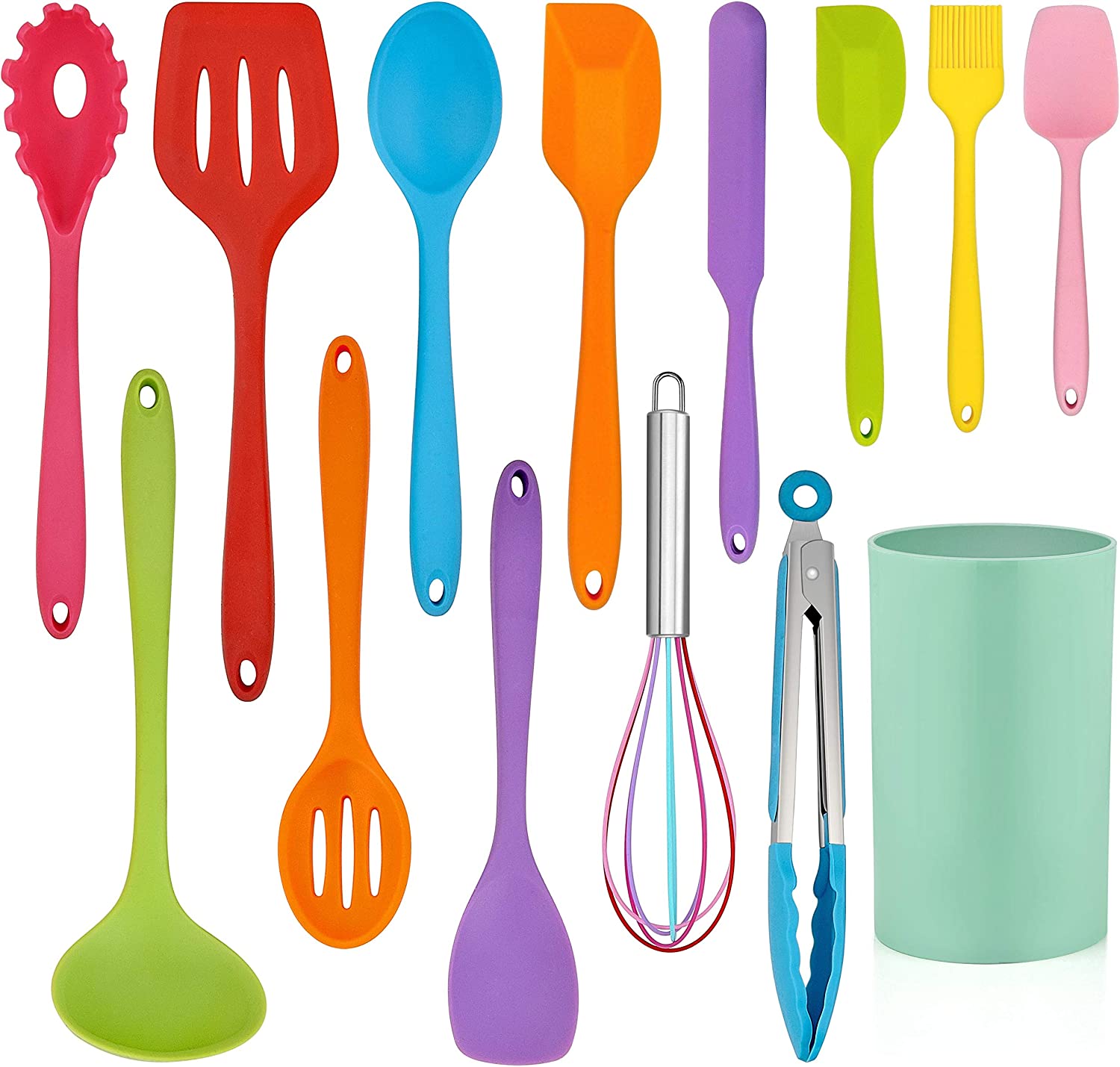 (Store Closing Sale) 14-piece cooking utensil set (with stand)