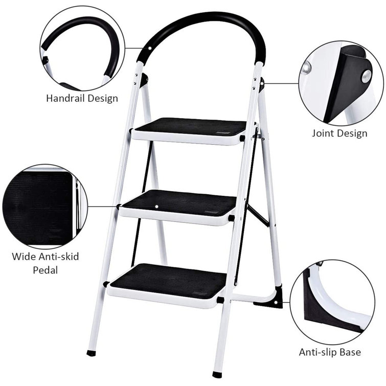 Almerton 3 - Step Lightweight Folding Step Stool