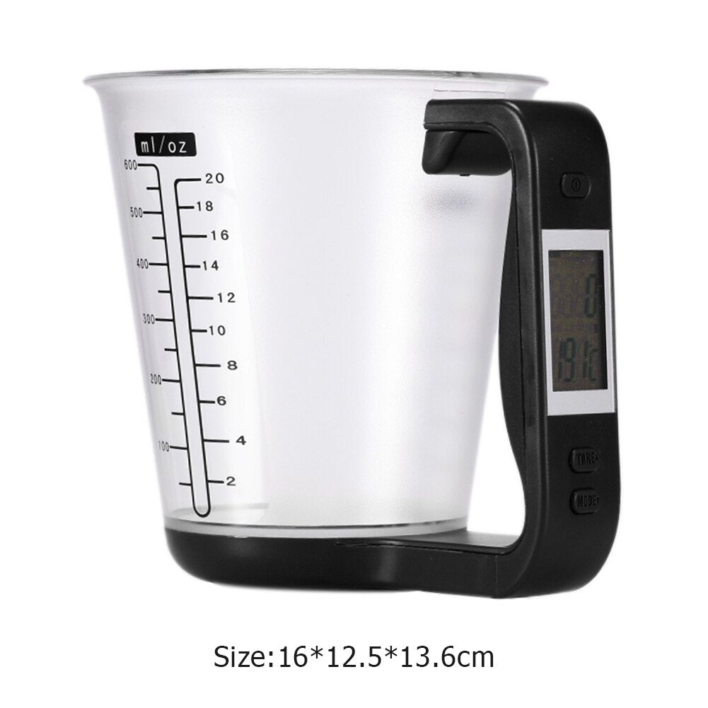 (Store Closing Sale) New Electronic Measuring Cup Kitchen Food Water Scales Digital Beaker Measurement Cups Digital Weigh Temperature Measuring Cups