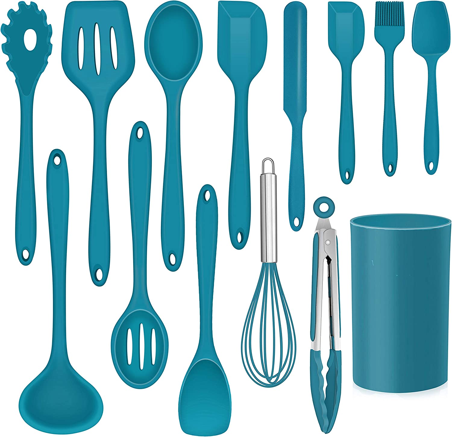 (Store Closing Sale) 14-piece cooking utensil set (with stand)