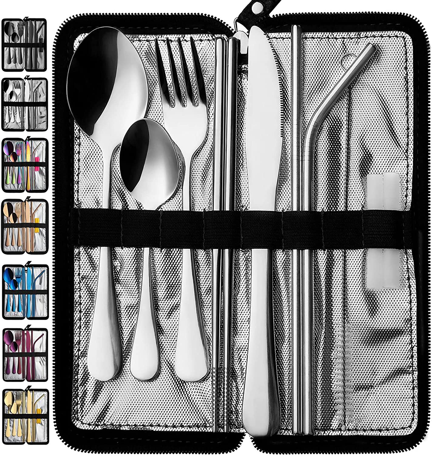 (Store Closing Sale) Portable travel cutlery, reusable silverware