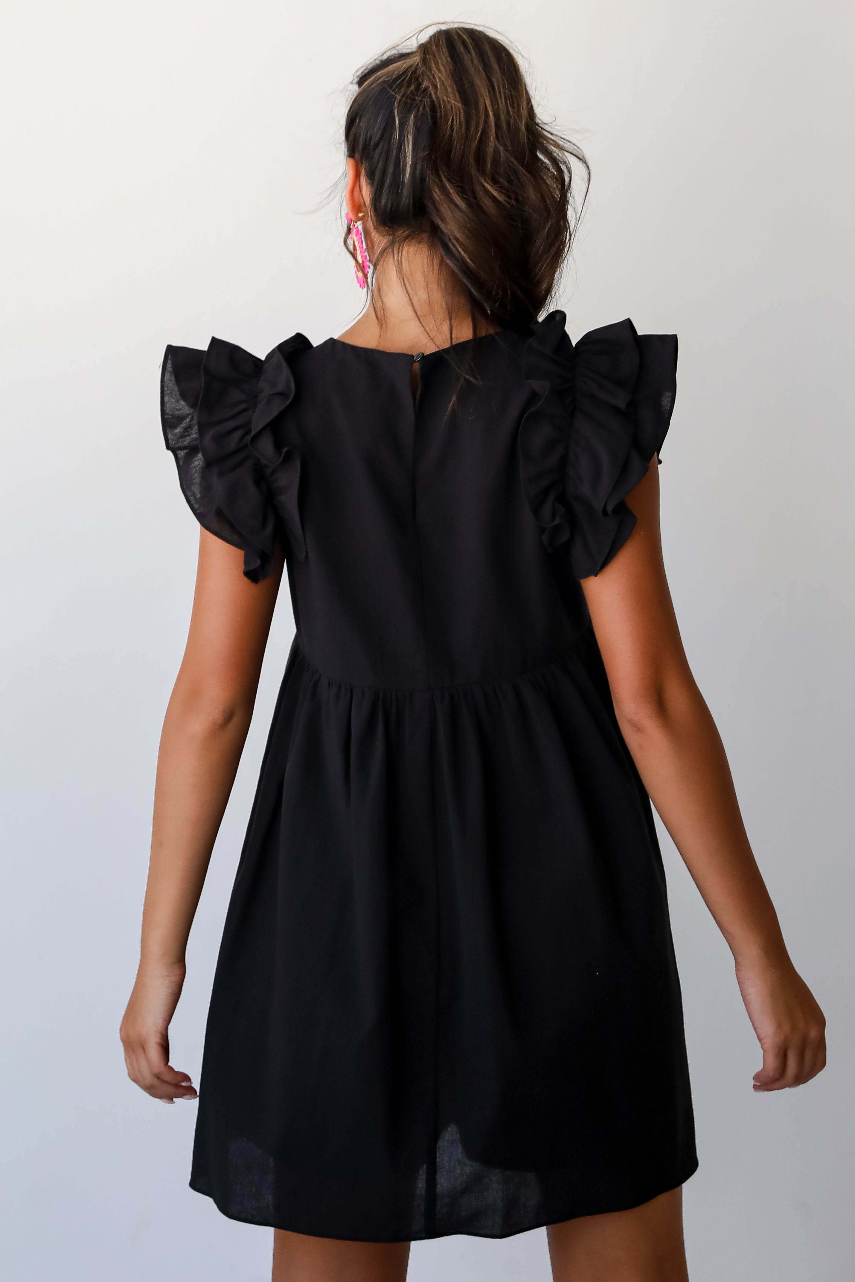 Ideally Sweet Black Romper Dress