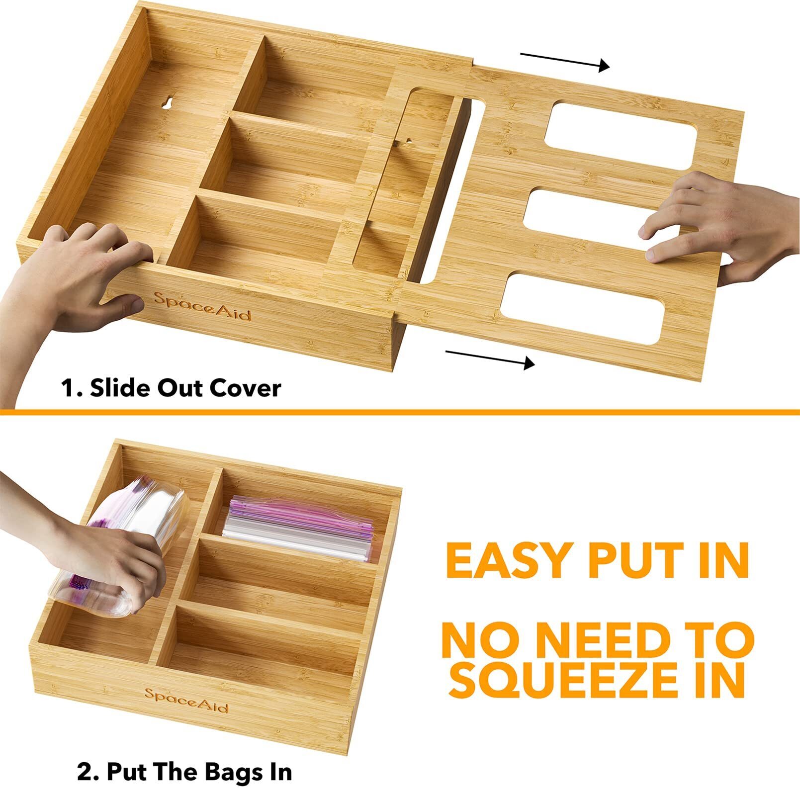 Bag Storage Organizer for Kitchen Drawer