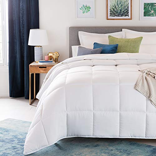 All-Season Quilted Comforter - Corner Duvet Tabs - Hypoallergenic - Plush Microfiber Fill - Machine Washable - Duvet Insert