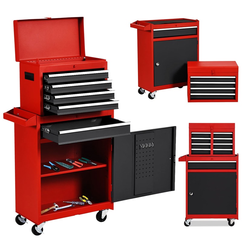 5-Drawer Rolling Tool Chest High Capacity Tool Storage Cabinet Toolbox Organizer with Wheels and Locking System