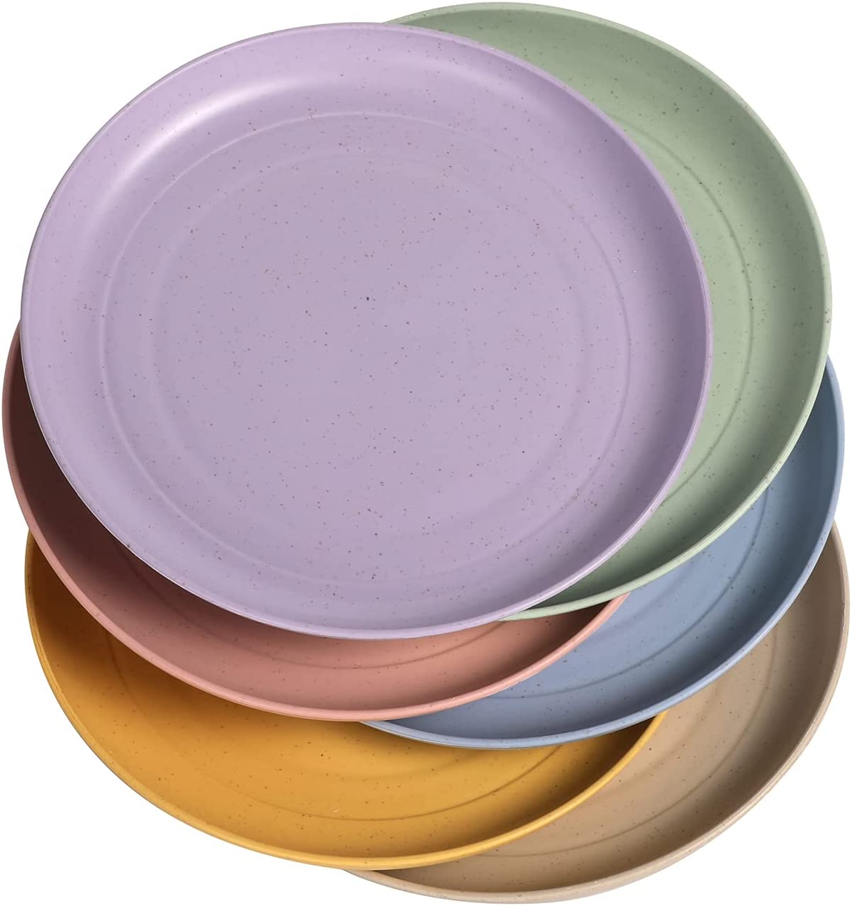 (Store Closing Sale) Wheat Straw Plate Lightweight Unbreakable Dinner Plate Set