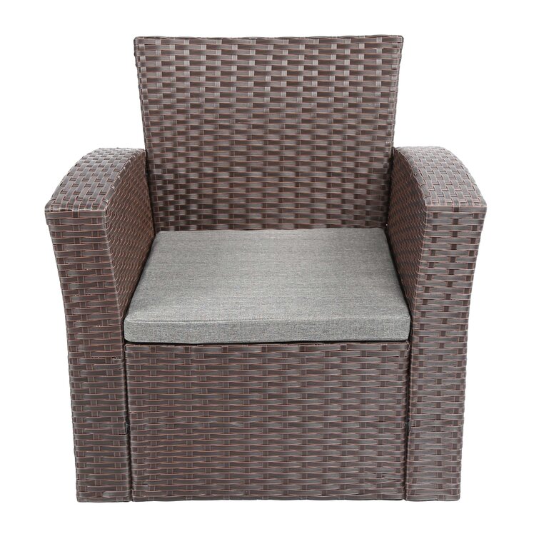 Charmain 4 Piece Rattan Sofa Seating Group with Cushions