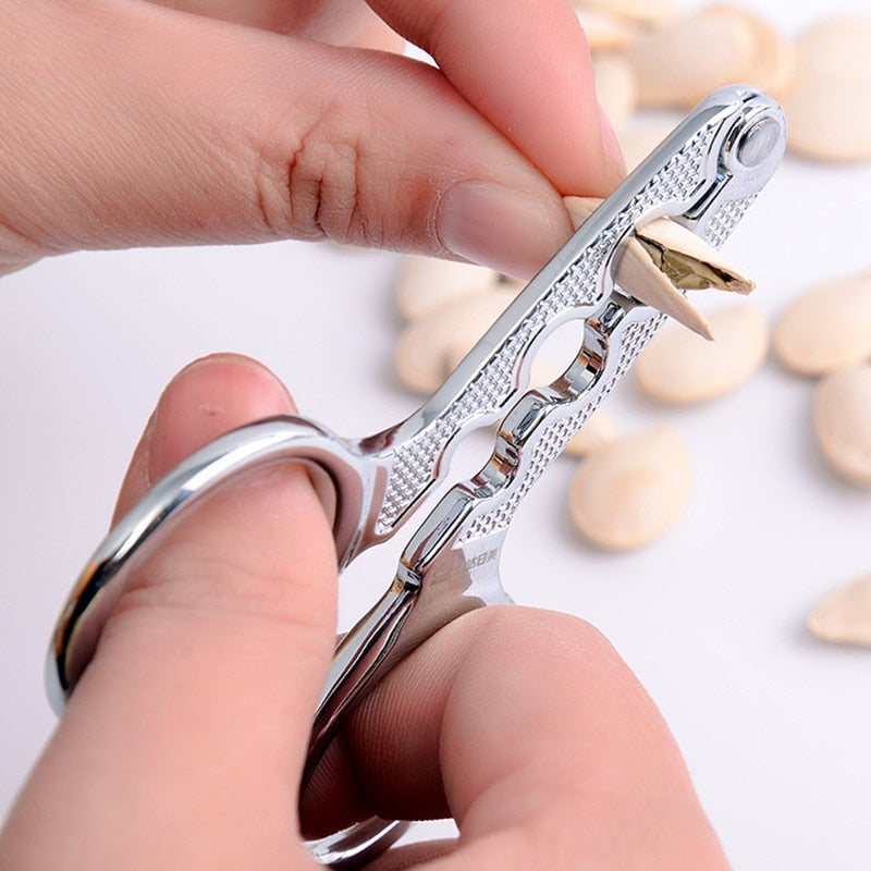 (Store Closing Sale) Multifunction Stainless Steel Sunflower Melon Seed Plier Nut Cracker Creative Home Tool Kitchen Gadget Accessories