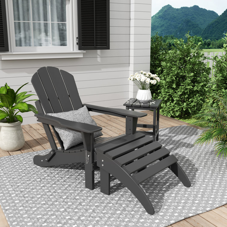 Shawnna Resin Folding Adirondack Chair Ottoman