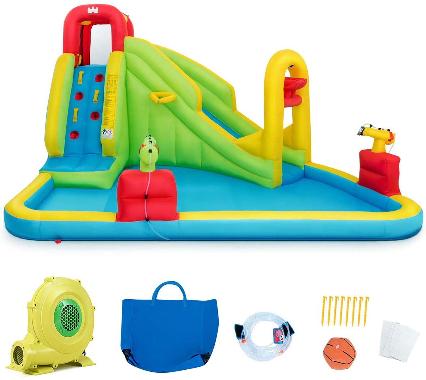 Inflatable Water Slide Kids Bounce House w/480w Blower