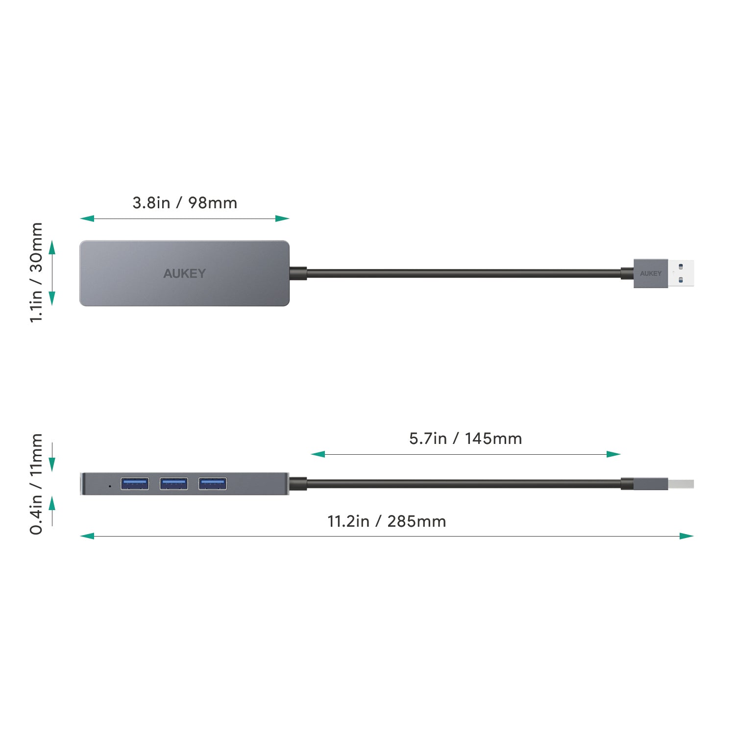 AUKEY CB-H36 USB A to USB3.0 Hub