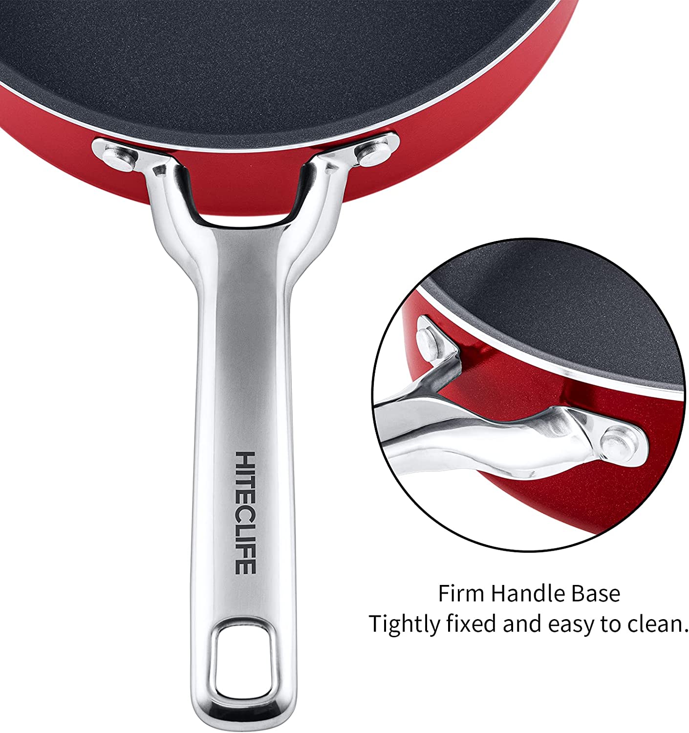 (Store Closing Sale) Nonstick Frying Pan with Ergonomic Stainless Steel Handle