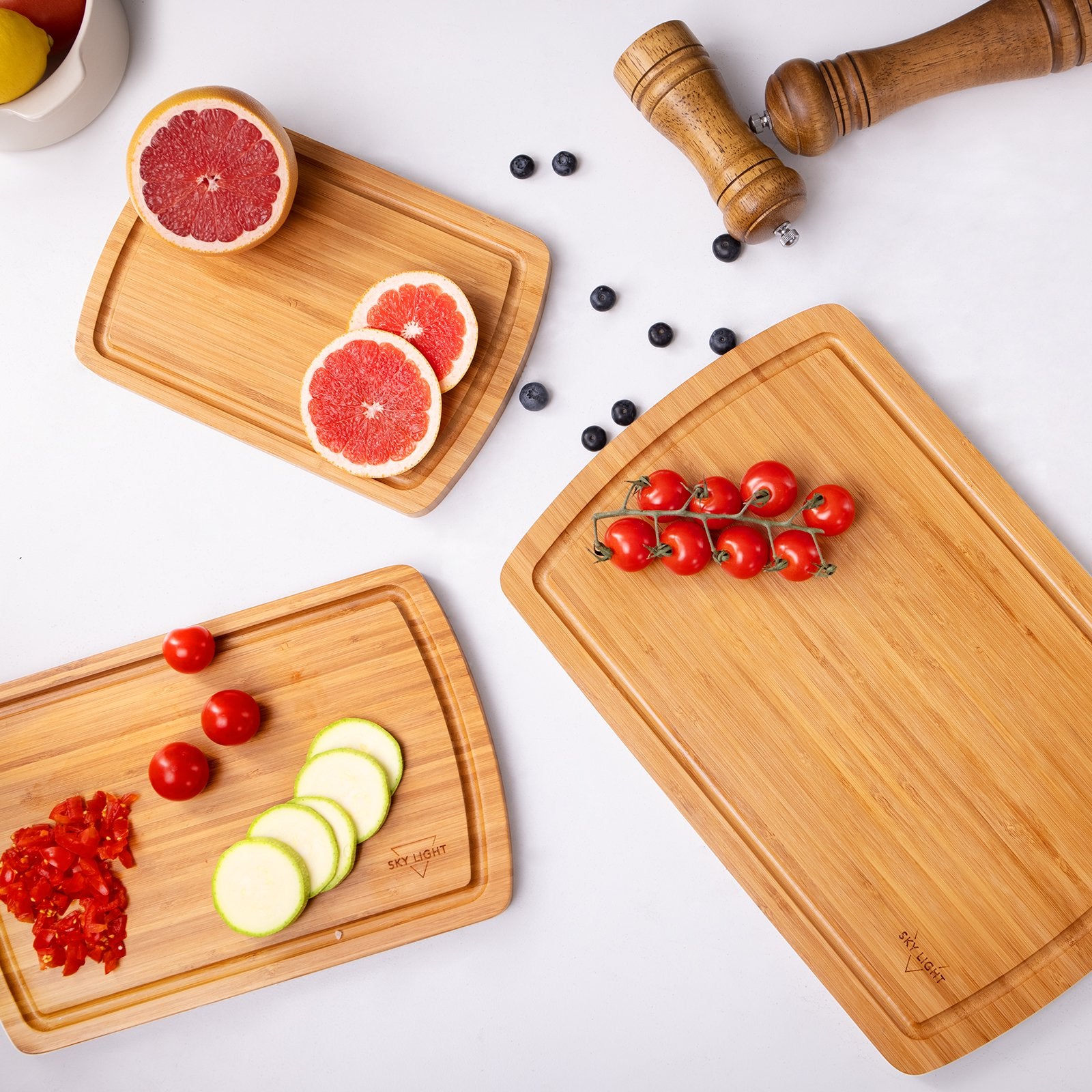 (Store Closing Sale) Bamboo Cutting Board Set of 3