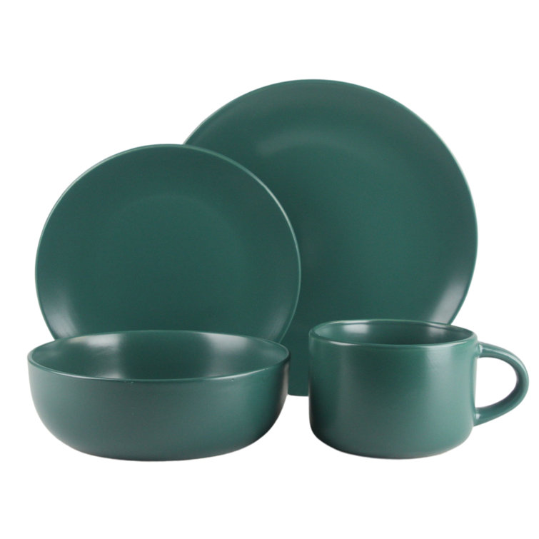 Ten Strawberry Street Wazee Matte Stoneware Dinnerware Set - Service for 4