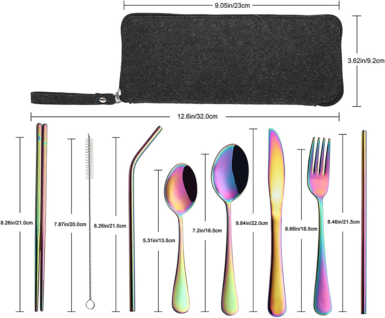 (Store Closing Sale) Portable travel cutlery, reusable silverware