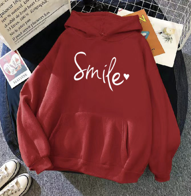 Casual Hoodie Text Letters Hoodie