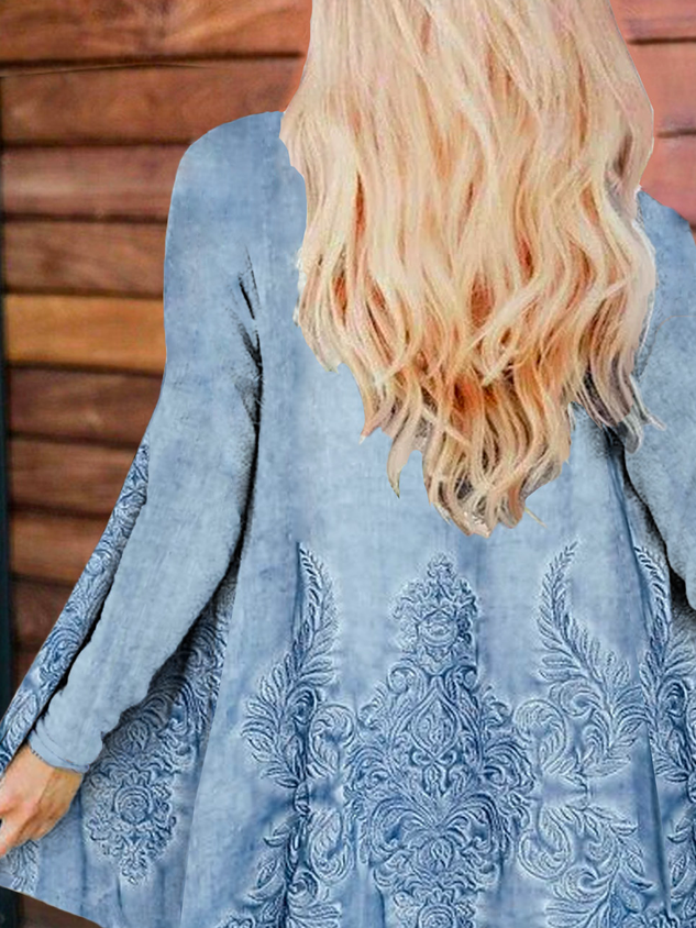 Casual Random Print Kimono