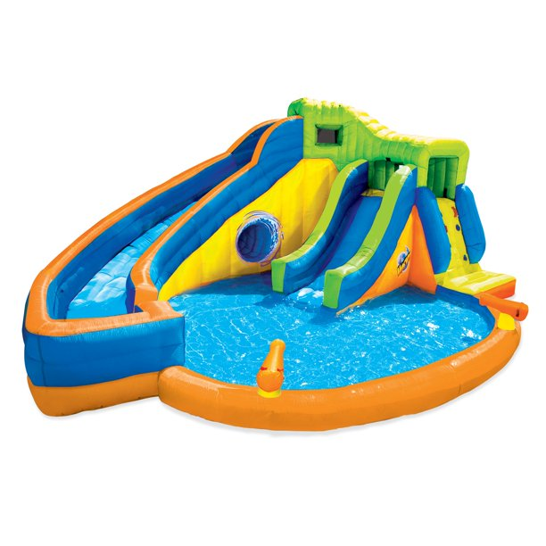 Twist Kids Inflatable Outdoor Water Park Pool Slides & Cannons