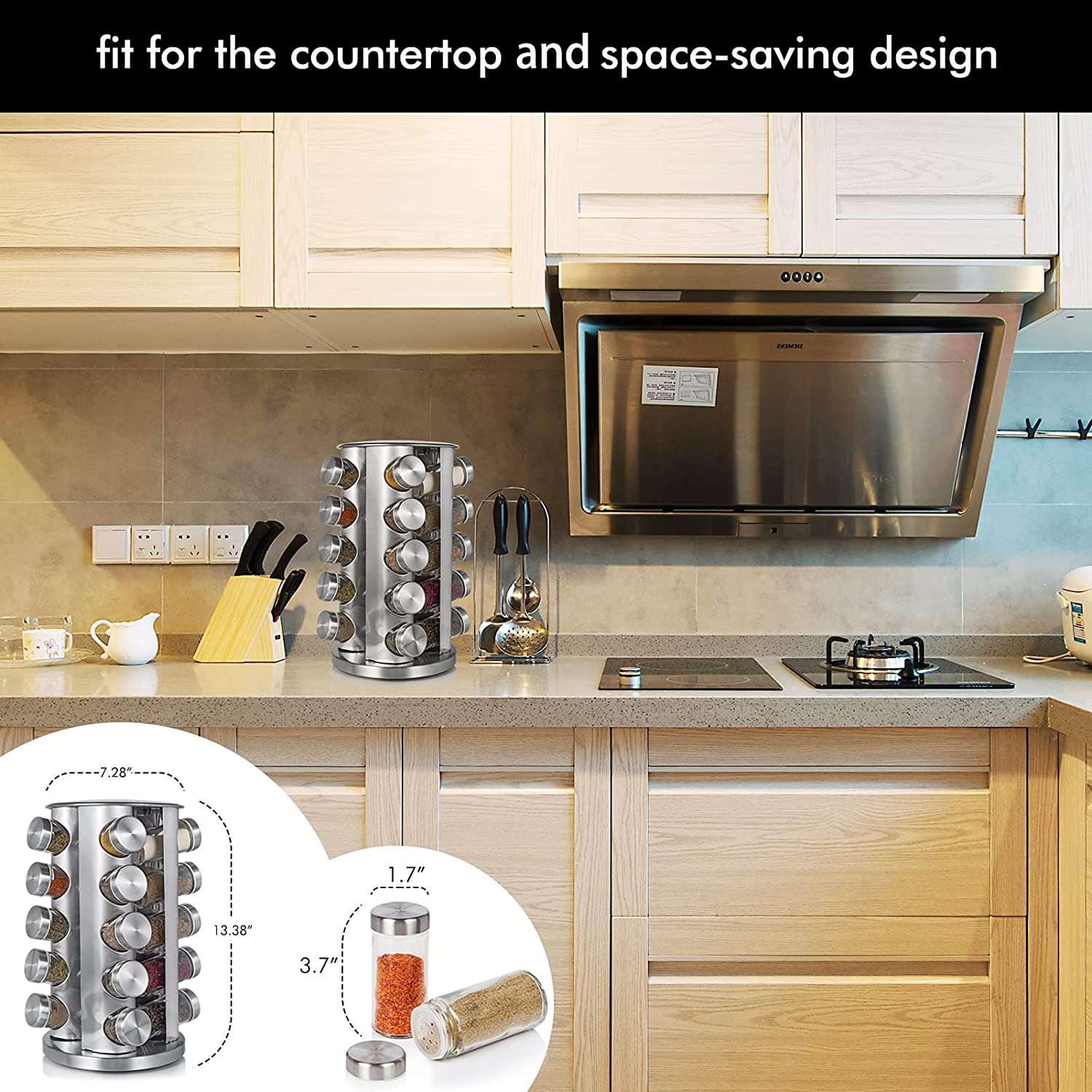 (Store Closing Sale) Spice rack, countertop spice rack organizer