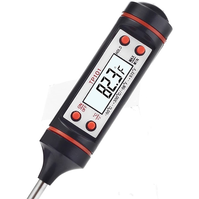 1pcs Meat Thermometer Digital BBQ Thermometer Electronic Cooking Food Thermometer Probe Water Milk Kitchen Oven Thermometer Tools