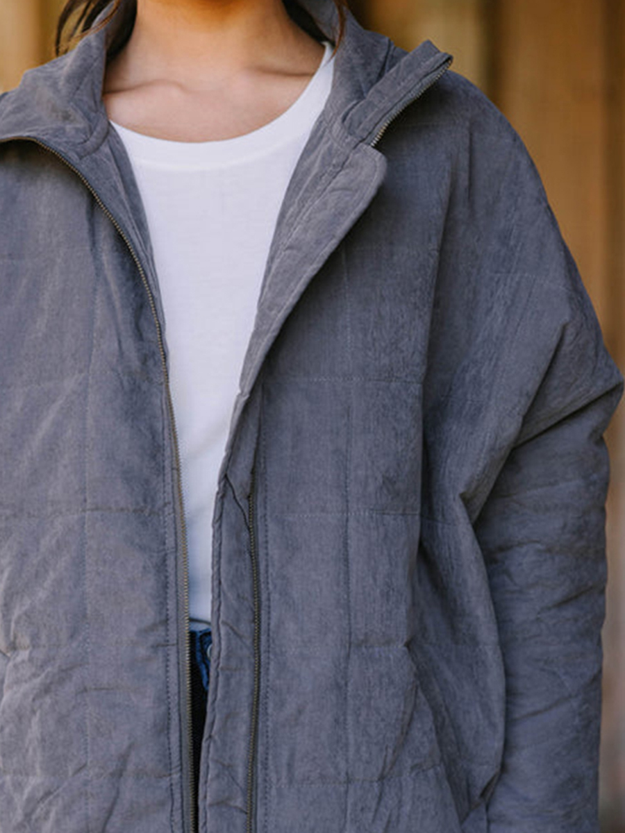 Gray Quilted Jacket