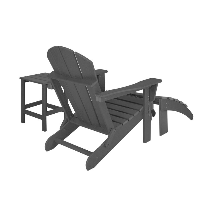 Shawnna Resin Folding Adirondack Chair Ottoman