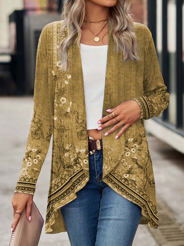 Long Sleeve Ethnic Regular Loose Kimono For Women 2023