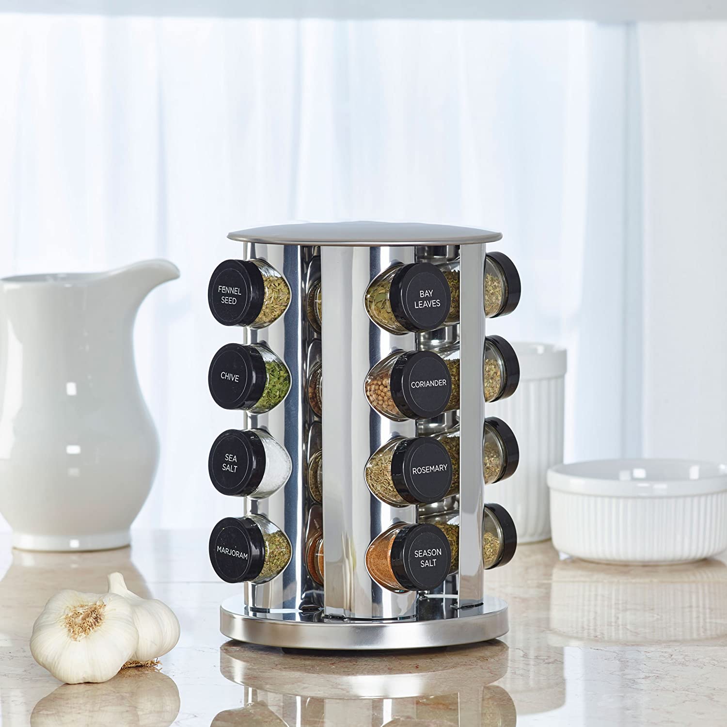 (Store Closing Sale) [🎁GIFT]Rotary 20-tank counter top rack tower organizer