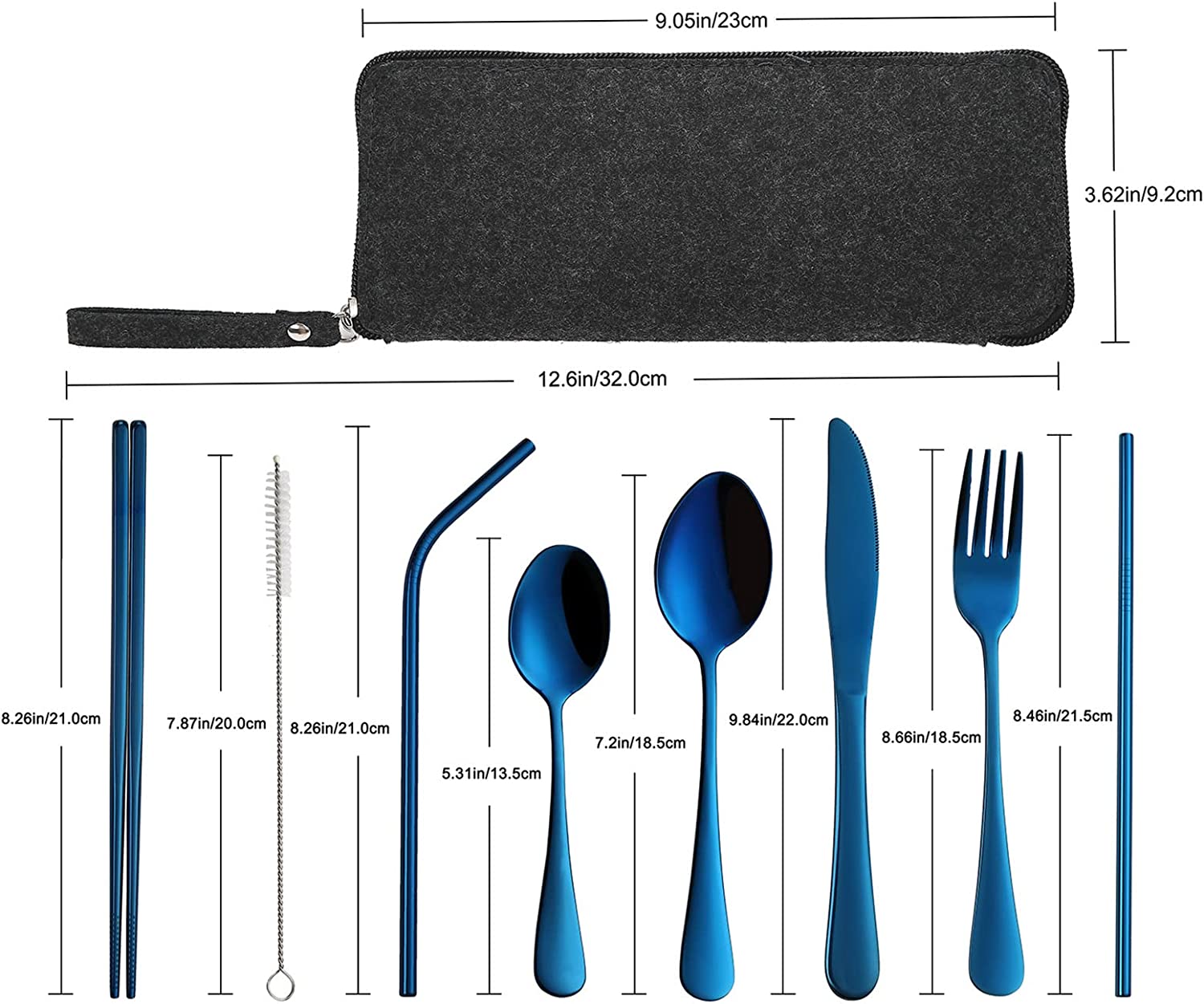 (Store Closing Sale) Portable travel cutlery, reusable silverware