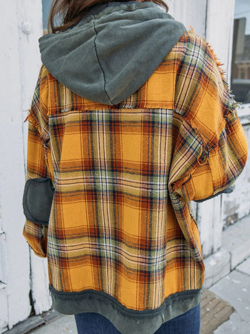 Women's Casual Elegant Plaid Jacket Coat