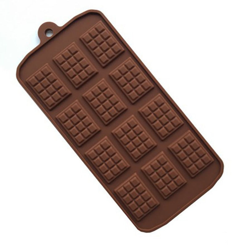 (Store Closing Sale) Chocolate Molds DIY Bakeware Cake Molds High Quality Square Eco-friendly Silicone Mold DIY 1PC Food Grade 12 Cavity Waffle Molds