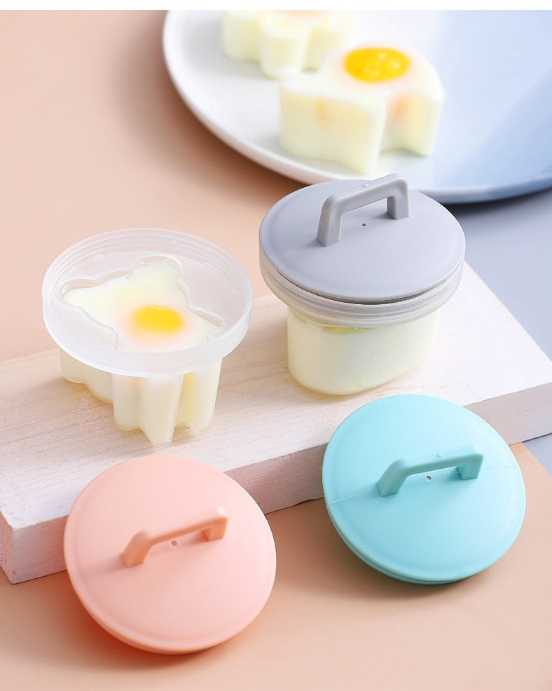 (Store Closing Sale) 4 Pcs/Set Cute Egg Cooker Tools With Plastic  Brush