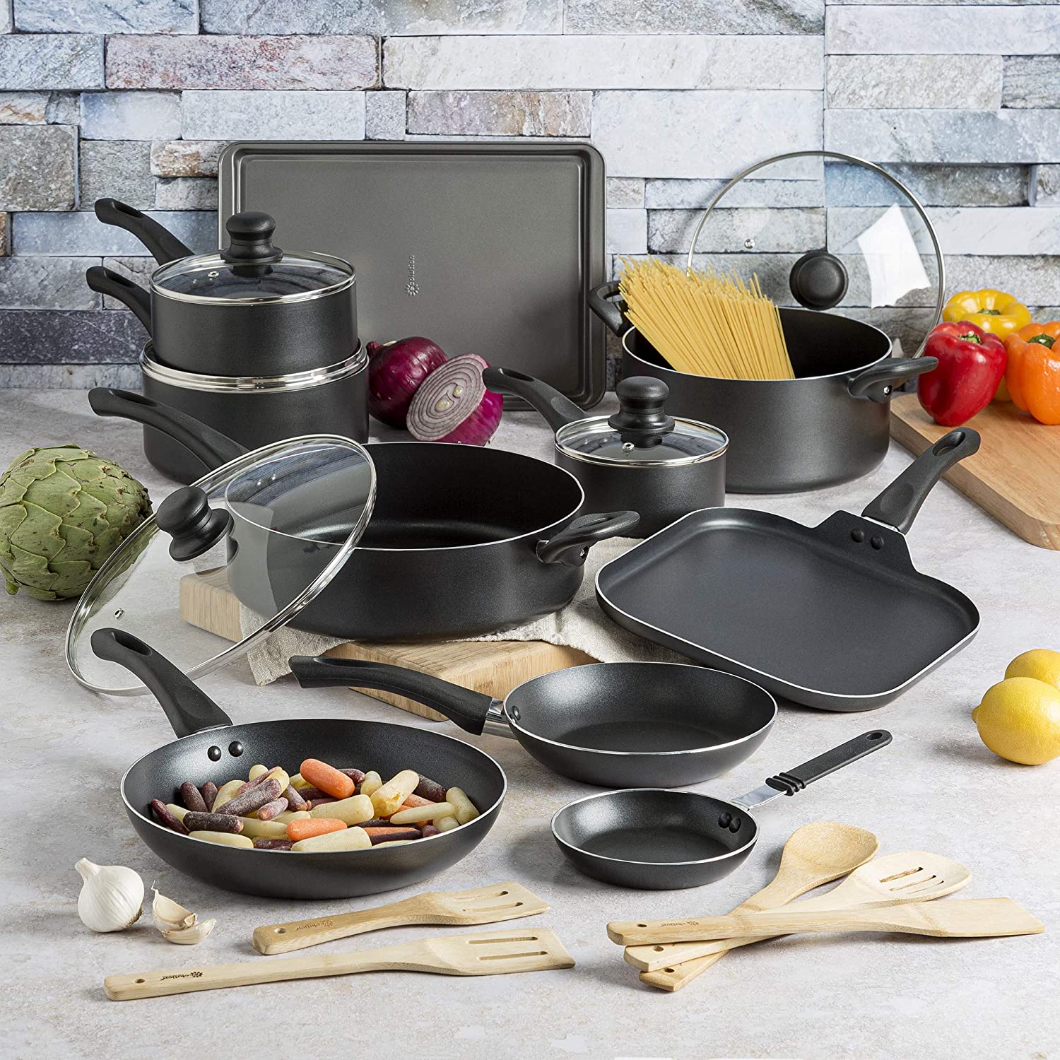 (Store Closing Sale) Nonstick Cookware Set  20-Piece